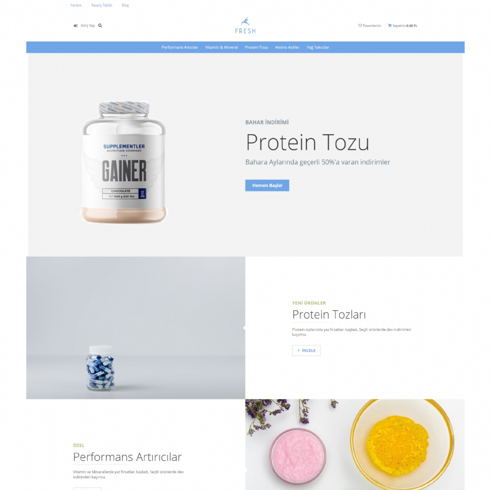 Cosmetics | Fresh E-commerce Theme | Fresh | kadın, ruj, mat ruj, parlak ruj, allık, oje, mat oje, soft oje, eyeliner, göz farı, pastel göz farı, tırnak bakım, cilt bakım, saç bakım, kişisel bakım, törpü, manikür, pedikür, saç boyası, şampuan, vücut şampuanı, saç şampuanı, saun, el kremi, vücut kremi, duş jelleri, duş köpüğü, duş,  tonik, süt, jel, köpük, bant sünger, peeling, gül suyu, makyaj temizleme ürünleri, kaş makyajı,  maskara, rimel, allık fırçası, far fırçası, fondöten fırçası, kontür fırçası, pudra fırçası, fırça setleri, sünger, ayna, kalemtraş, takma kirpik kirpik kıvırıcı, organizer, set boya, yarı set boya, renkli saç boyası, tüp boya, beyaz kapatıcı, sprey renk açıcı, peroksit yardımcı malzemeler, erkek saç boyası, kadın parfüm, kadın deodorant, kadın deodorant sprey, kadın deodorant roll-on, kadın deodorant stick, kadın vücut spreyi, protein. protein tozu, kas çalışması, performans arttırıcı,    | 