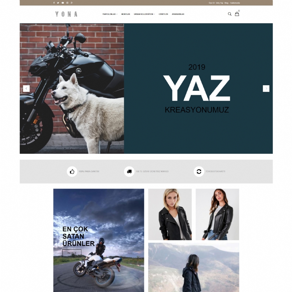 Fashion | Yona E-commerce Theme | Yona | kadın, kıyafet, giysi, takım elbise, giyim, erkek giyim, kadın giyim, aksesuar, çanta, ayakkabı, suit takım, gömlek, kravat, çorap, ceket, pantolon,  kemer, kaban, yelek, polo yaka, slim fit, büyük beden, erkek | 