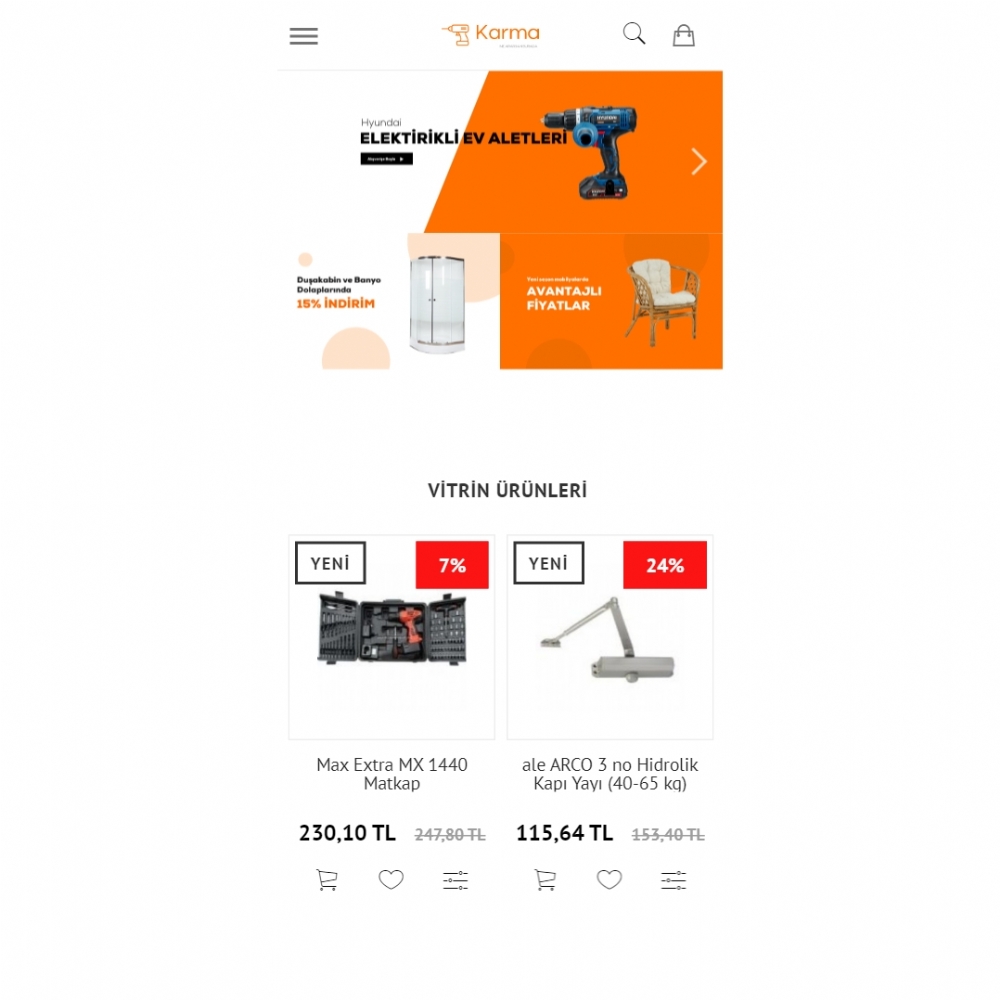 Hardware  | Karma E-commerce Theme | Karma | cep telefonu, bilgisayar,  şarj aleti, şarj kablosu, telefon pili, kırılmaz cam, bilgisayar kasası, bilgisayar masası, laptop, masa üstü bilgisayar,  hard disk, ekran kartı, ana kart, bilgisayar kasası, mouse, mouse pad, iş güvenlik ürünleri, merdivenler, boyalar ve boya aksesuarları, yapıştırıcı ve bantlar, su arıtma cihazları, kilitler, çiviler,  kapı aksesuarları, ankastre ürünler, evyeler, el aletleri,  yapıştırıcı ürünler,  elektronik kapı ürünleri, çamaşır makinesi, ütü, buzdolabı, bulaşık makinesi,  elektrik süpürgesi, fırın, elektrikli ocak, davlumbaz, mutfak gereçleri tencereler, yemek takımları, hırdavat, teknoloji, ütü masaları,market | 