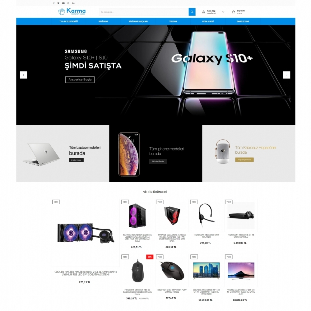 Hardware  | Karma E-commerce Theme | Karma | cep telefonu, bilgisayar,  şarj aleti, şarj kablosu, telefon pili, kırılmaz cam, bilgisayar kasası, bilgisayar masası, laptop, masa üstü bilgisayar,  hard disk, ekran kartı, ana kart, bilgisayar kasası, mouse, mouse pad, iş güvenlik ürünleri, merdivenler, boyalar ve boya aksesuarları, yapıştırıcı ve bantlar, su arıtma cihazları, kilitler, çiviler,  kapı aksesuarları, ankastre ürünler, evyeler, el aletleri,  yapıştırıcı ürünler,  elektronik kapı ürünleri, çamaşır makinesi, ütü, buzdolabı, bulaşık makinesi,  elektrik süpürgesi, fırın, elektrikli ocak, davlumbaz, mutfak gereçleri tencereler, yemek takımları, hırdavat, teknoloji, ütü masaları,market | 