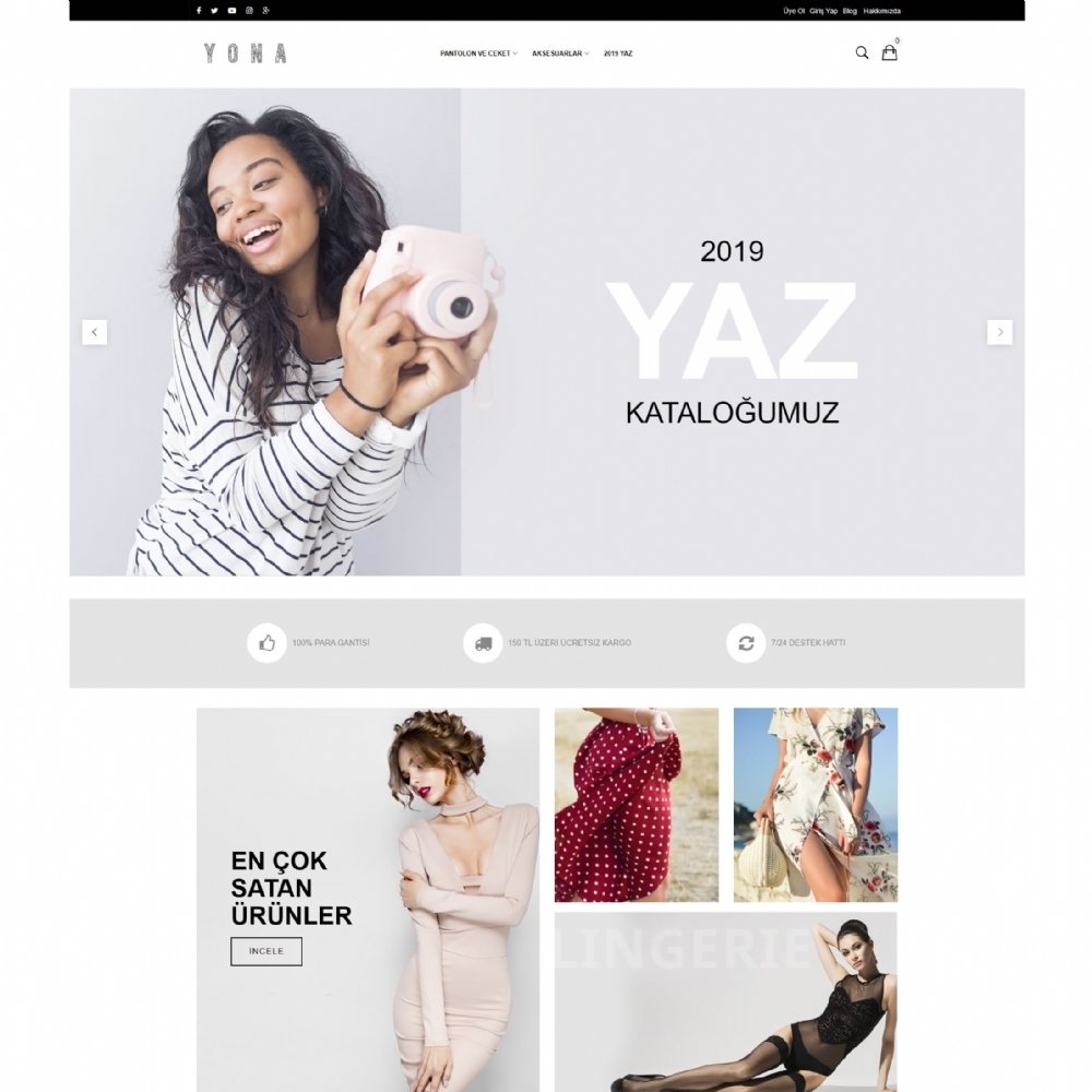 Fashion | Yona E-commerce Theme | Yona | kadın, kıyafet, giysi, takım elbise, giyim, erkek giyim, kadın giyim, aksesuar, çanta, ayakkabı, suit takım, gömlek, kravat, çorap, ceket, pantolon,  kemer, kaban, yelek, polo yaka, slim fit, büyük beden, erkek | 